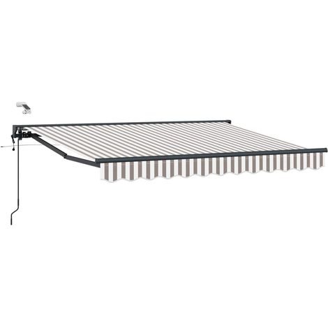 Toldo Retráctil Eléctrico Gris claro y . 3,5 x 2,5 m