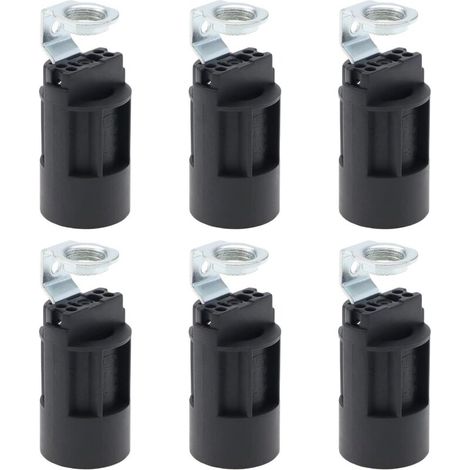 6pcs E14 Candle Bulb Holder 250V 2A Plastic Lamp Base Lamp Socket Holder for Lamp Making Chandelier Restoration Lamp
