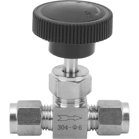 Valve to Needle in Stainless steel, Valve to Needle high Pressure 304 Valve in Stainless steel 2 Channels high Pressure Control of Flow d\\' for the Liquid d\\'oil of Gas \\'water (Ф6) (1/5)