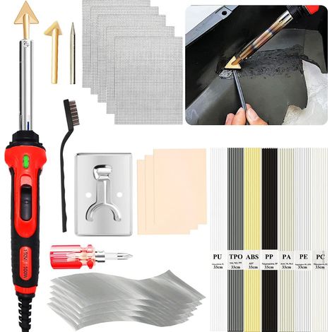 Kit de soudage plastique 100 W - Chalumeau à souder à trois températures réglables, fer à souder de réparation (1/4)