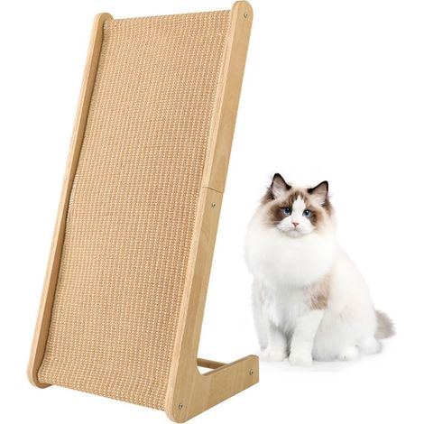 Griffoir pour chat en sisal, en forme de L, pour mur et coin, rampe à gratter durable pour protéger les meubles et les canapés, meubles à gratter pour tous les chats, jouer, se détendre (1/5)