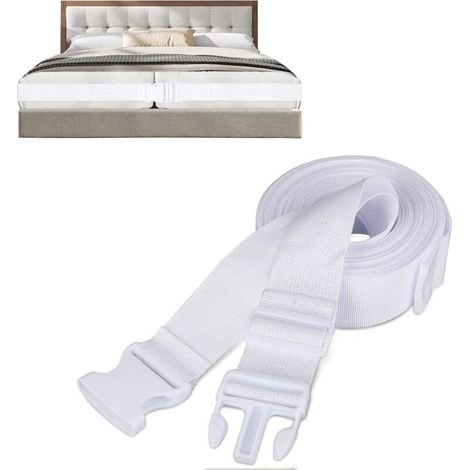 Relier Deux Matelas , 10 m × 5 cm, Matière en Nylon, Antidérapant et Réglable, Crée Une Grande Surface de Repos, Adapté aux Cales de Matelas et Plus (1/5)