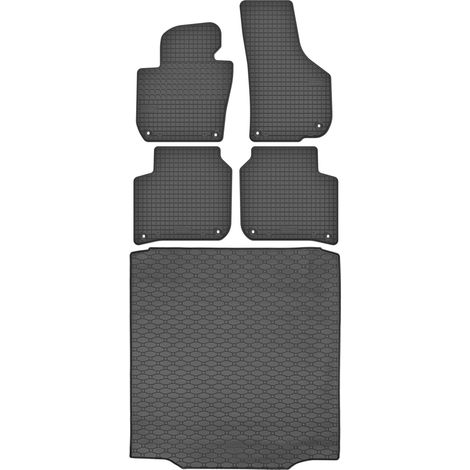 Juego de alfombrillas de goma para coche y alfombrilla para maletero para Skoda SuperB II Sedán (2008-2015). (1/5)