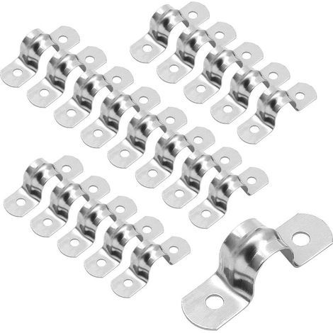 U-förmige Schlauchschelle aus Edelstahl, halbrunde Schlauchschelle für Luft-/Wasserschläuche, Wasserschlaucharmaturen – 20 mm (1/5)
