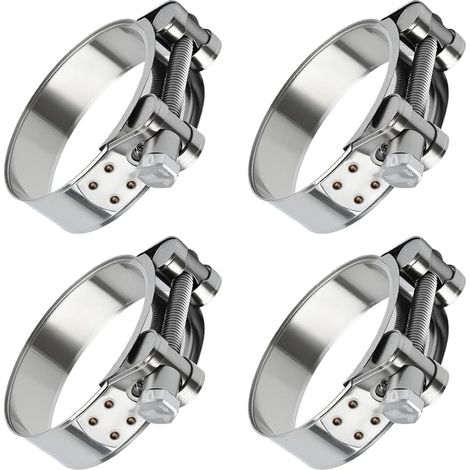 Collier Echappement 52-55mm Colliers de Serrage Renforcé T Inox 304 (1/5)