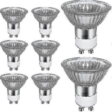 GU10-Halogenlampen, 8er-Pack, 50 W, 220–240 V, 700 lm, warmweiß 2700 K, Strahler (1/3)