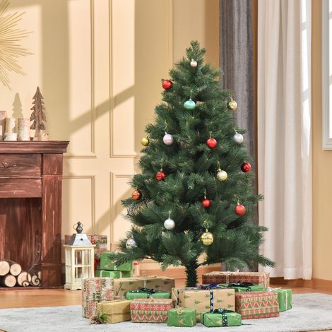 Árbol de Navidad de Ø90 x 180 cm, abeto artificial, agujas realistas, verde.