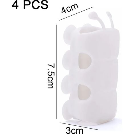 Supporto per doccia a ventosa, supporto per doccia in silicone, supporto per doccia a ventosa a parete, bianco (1/5)
