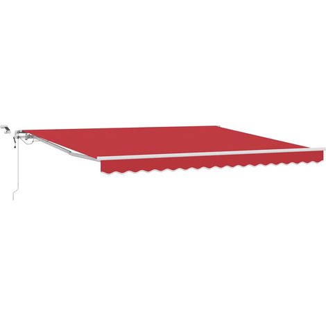 Maison Exclusive - Markisenstoff Rot 400 x 300 cm Polyester