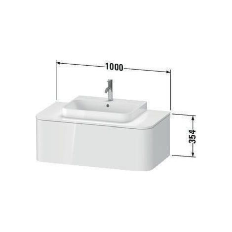 Duravit Happy D.2 Plus Konsolenwaschtischunterbau wandhängend, (1/4)
