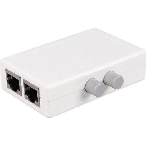 Commutateur RJ45 - 2 Ports - Boîtier Métallique Compact - Transmission Jusqu'à 100 M - Pour Bureau et Réseau Domestique - 1 Pièce (1/5)
