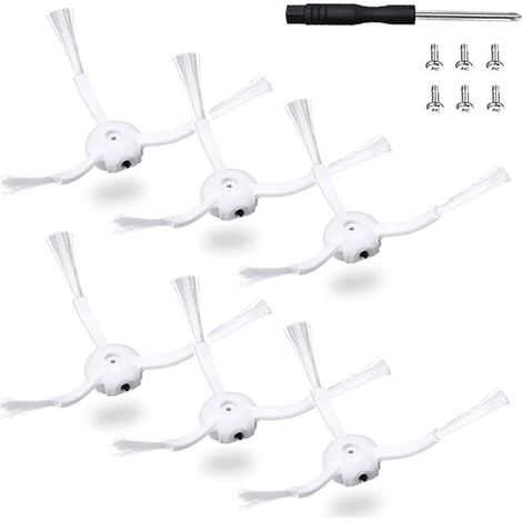 Cepillos laterales de repuesto Ulisem6 piezas para aspiradoras Xiaomi Roborock S8, S8 Plus, S8 Pro Ultra, S5 Max, S6, S60, S65, S5, S50, S51 y S55. (1/4)