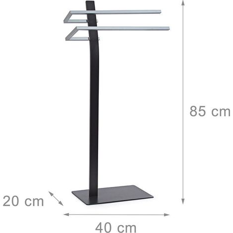 Portasciugamani universale da terra per bagno acciaio 85 cm 3213011