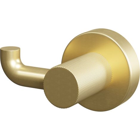 Colore Brushed Brass Industrial Style Wall Mounted Robe Hook (1/5)