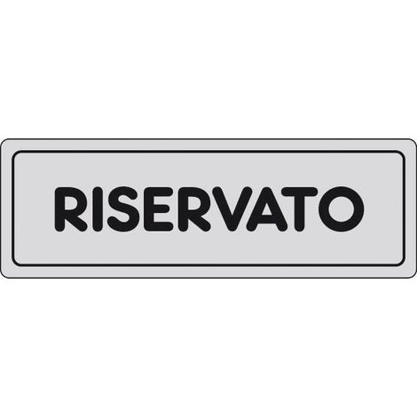 ETICHETTA ADESIVA 150X50 RISERVATO. Prezzo per 1 pezzo.
