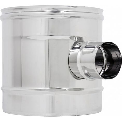 Maka Raccordo T 90 Ridotto MP 80 Canna Fumaria Doppia Parete Inox Ø 180-230 mm (1/5)