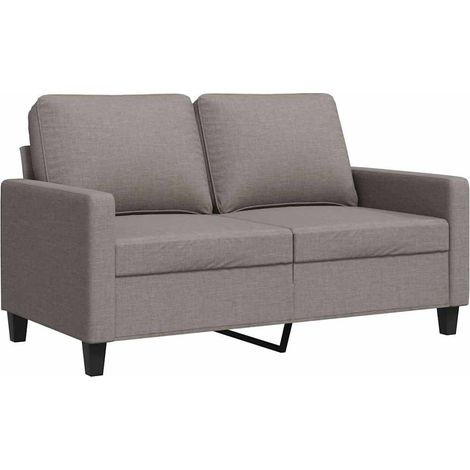 Canapé  Sofa à 2 places Taupe 120 cm Tissu (1/5)