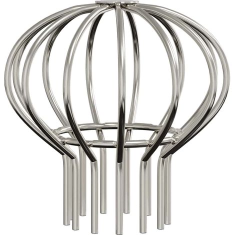 Dachrinnenblattschutz 8 pcs Silber 75 mm Edelstahl vidaXL