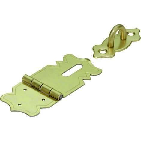 Hettich Schatullenüberfalle Stahl, vermessingt, 20 x 47 mm, 1 Stück Möbelbeschlag