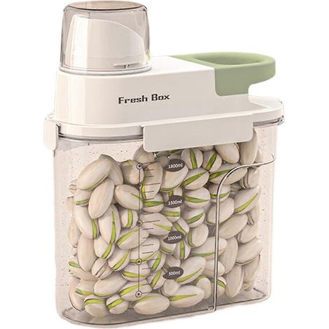 Boîte de conservation alimentaire hermétique et étanche à l'humidité 1800 ml verte (1/5)