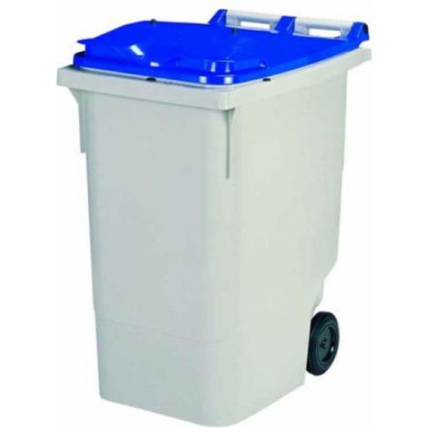 Conteneur 2 roues Korok - 340l sans barre - bleu / gris