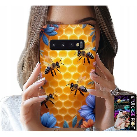 Custodia per Samsung Galaxy S10 - cover posteriore a nido d'ape UL con motivo a api (1/5)