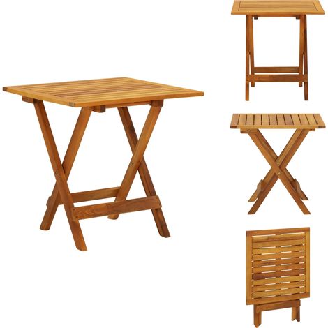 Bistrotisch 46x46x47 cm Massivholz Akazie - Holztisch - Esszimmertisch - Balkontisch - Gartenmöbel - Outdoor Möbel (1/5)