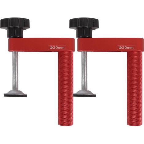 Lot De 2 Crochets D'établi 20 Mm, Pince De Serrage Réglable En Hauteur Pour Plaque De Pression De Bureau, Accessoires D'établi (1/5)
