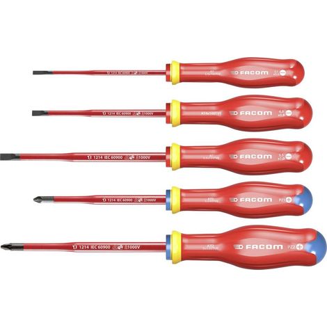 Facom ATD.J5TVEPB Set Cacciaviti Isolati Protwist 1000V 5 Pezzi