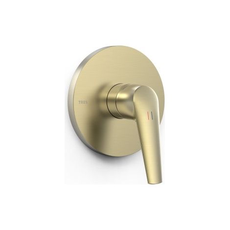 Pièce apparente pour boîtier encastré 1 voie Rapid‑box Fuji Cava doré - TRES 28127810CA