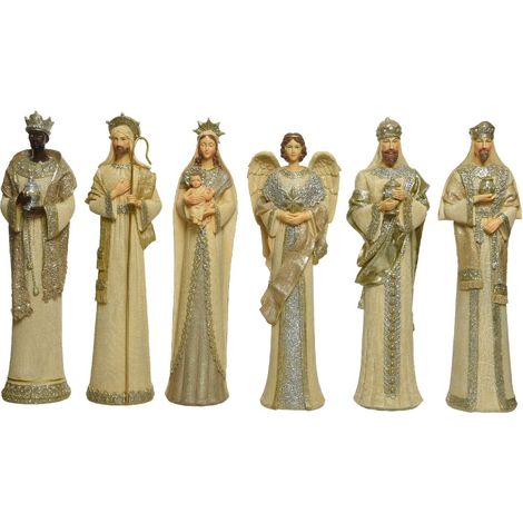 Set natività color crema 37,5 cm