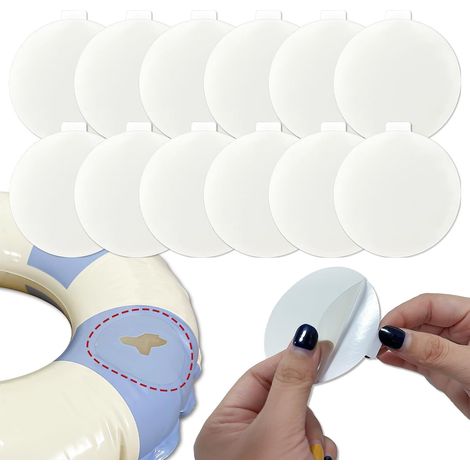 Lot de 12 Kits de réparation gonflables imperméables de 7,3 cm en TPU pour Matelas Gonflable, château Gonflable, Jouets gonflables, Tente, bouée, Heavy Duty (1/5)