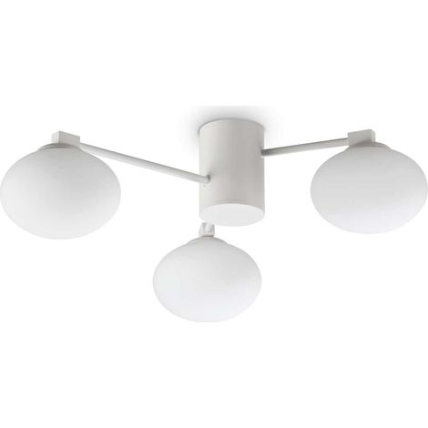 Ideal Lux HERMES 3-flammige 60-cm-Kugel-Deckenleuchte in Weiß (1/2)