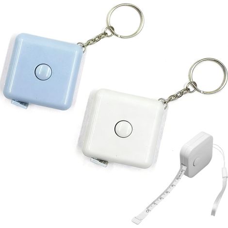 Set di 2 mini metri a nastro bifacciali - Retrattili e portatili - Ideali per misurare abiti, cucire e lavori creativi (1/5)