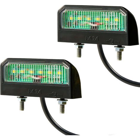 2 pièces Éclairage Plaque D'immatriculation LED pour Remorque Voiture, Feu de plaque d'immatriculation arrière 12V 24V Universel,IP67 Imperméable, Lumière Blanche Froide,avec vis de montage (1/5)
