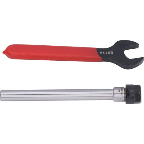 Porte-outil queue droite ER11 Pince de serrage Extension avec clé Accessoires fraisage CNC Tige 100mm C10-ER11A-100L (1/5)