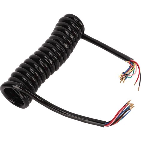Cavo a spirale isolato con guaina isolata in rame 20AWG per rimorchio 13 Estensione di alimentazione 9,8 piedi (1/5)