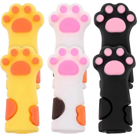 Lot de 6 embouts en silicone pour crayons enfants, motifs animaux et cheveux de troll.-3.50X2.00X1.50CM-Colorful