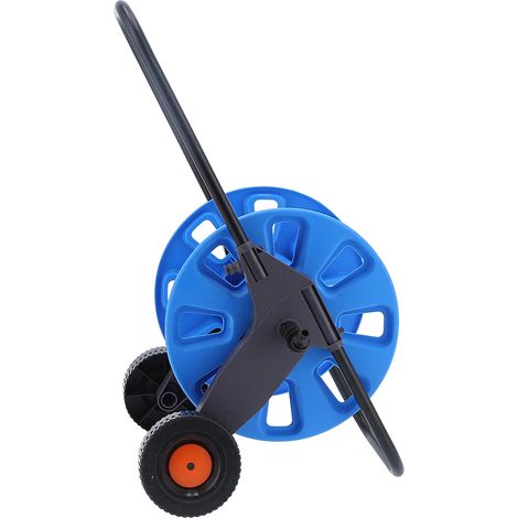 Chariot enrouleur de tuyau d'arrosage, support de rangement Portable pour tuyaux d'eau, poussée à la main, organisateur pour Tube G1/2 de 50m (1/5)