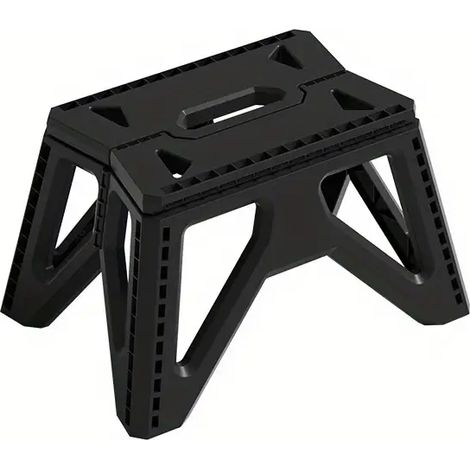 1pc, Chaise Pliante Épaisse, Tabouret Pliant, Siège Pliant Portable, Chaise Pliante Portable Pour Le Camping En Plein Air, La Pêche, La Randonnée, Le Jardinage Et La Plage - Noir