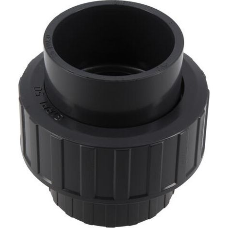 Raccord pression PVC Nicoll - Union 3 pièces Femelle Ø50 - Femelle 1"1/2 (40/49) à visser