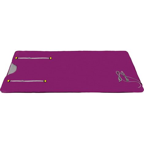 Manta de sauna de infrarrojos lejanos de 650 W, bolsa de sauna, manta de fitness, controlador de 2 zonas, manta de vapor profesional para sauna doméstica con mando a distancia (morada)