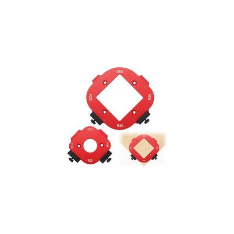 2 Pièces Gabarit Défonceuse a Bois, Plan de Travail et Positionnement d'Angle Arc 4 en 1, pour Défonceuse R10 R15 R20 R25 R30 R35 R40 R50