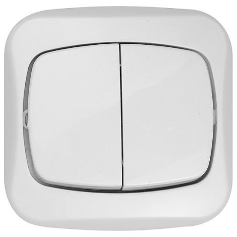 Connettore doppio Atut P/T bianco - E+9001173