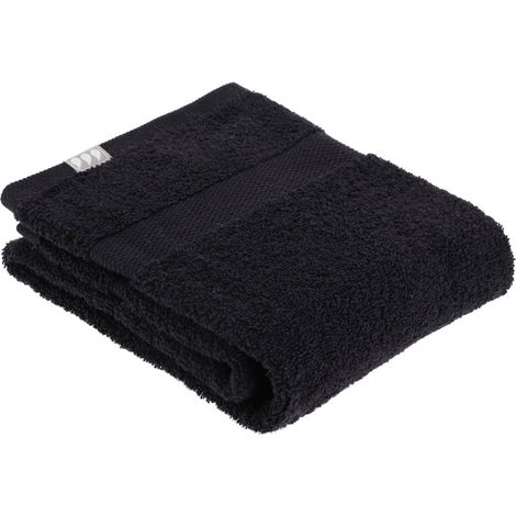 Serviette de toilette 50x90 cm 100% coton - noir - Tendance (1/3)