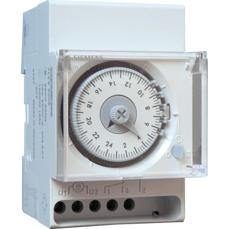Siemens – Programmateur horaire synchrone 3 modules 16A 230V – Interrupteur sans réserve de marche – Compatible tableaux électriques – IP20