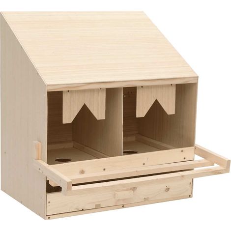Maison Exclusive - Casetta Cova per Galline 2 Scomparti 63x40x65 cm Legno di Pino (1/5)