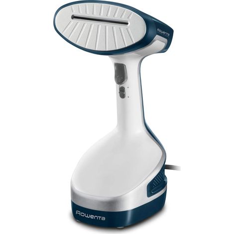 Rowenta Dr8100 Access Steam+ Stiratore Verticale, 1600 W Pronto in 40 Sec, Piastra Riscaldata, Rinfresca e Igienizza, Uccide Il 99,9% Dei Batteri, Rimuove Gli Odori, 3 Accessori, Plastica, Blu