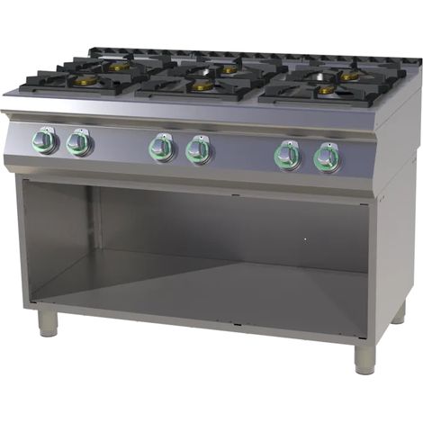 Fourneau à gaz avec soubassement RM - SPS 7120 G - RM Gastro