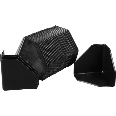 50 protège-coins de transport, plastique, noir, pour bagages (1/5)